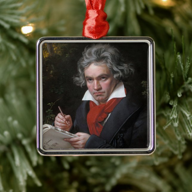 Ludwig Beethoven Symphony Classical Music Composer Metal Ornament (Tree)
