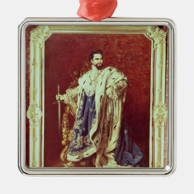 Ludwig II  1887 Metal Tree Decoration (Front)