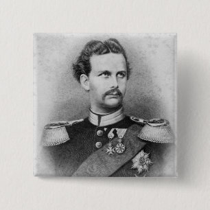 Ludwig II of Bavaria 15 Cm Square Badge
