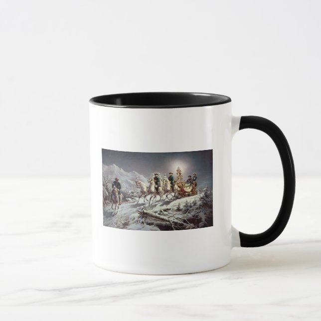 Ludwig II  of Bavaria Sleighing at Night Mug (Right)