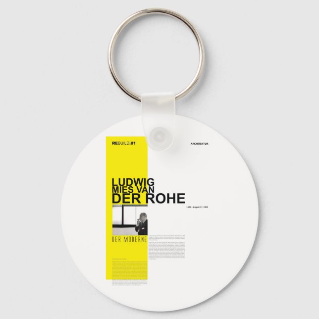 Ludwig Mies Van Der Rohe Key Ring (Front)