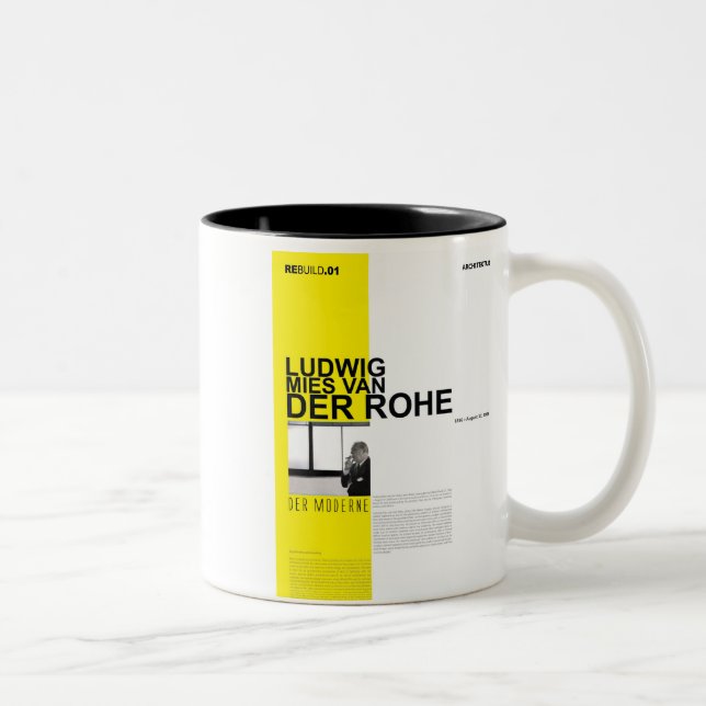 Ludwig Mies Van Der Rohe Two-Tone Coffee Mug (Right)