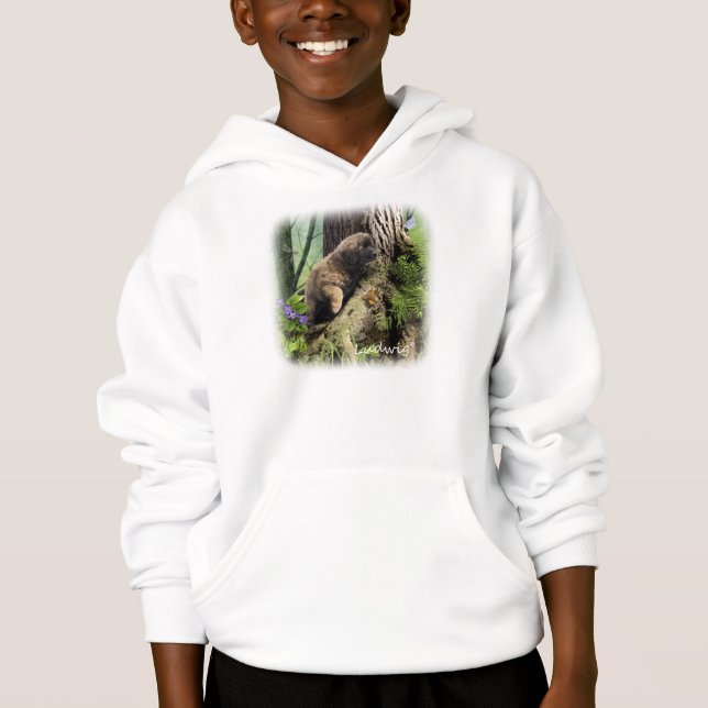 Ludwig the Leonberger Explores Nature Hoodie (Front)