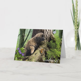Ludwig the Leonberger Puppy Greeting Card