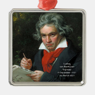 Ludwig van Beethoven, 1820 Metal Ornament