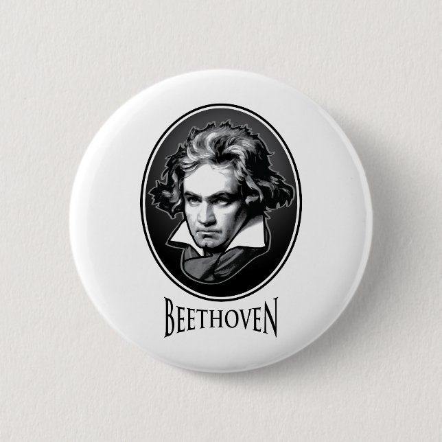 Ludwig van Beethoven 6 Cm Round Badge (Front)