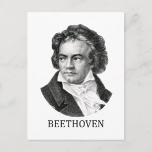 Ludwig van Beethoven, black Postcard