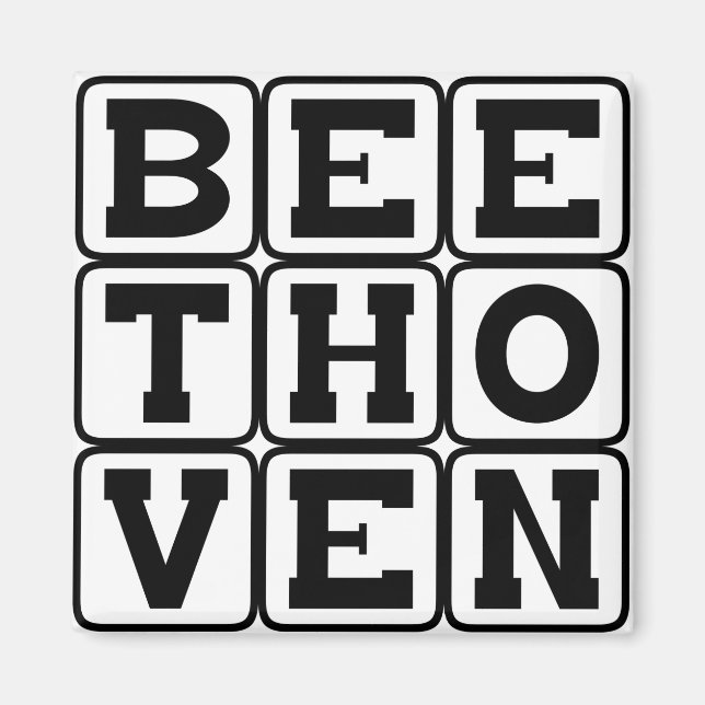 Ludwig Van Beethoven, Composer Magnet (Front)