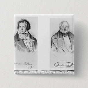 Ludwig van Beethoven & Francois-Antoine Habeneck 15 Cm Square Badge