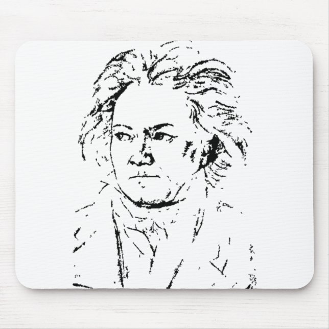 Ludwig van Beethoven Mouse Pad (Front)