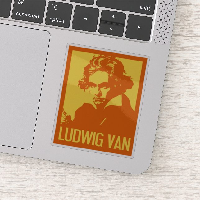 Ludwig Van Beethoven Pop Art Custom Cut Vinyl (Detail)