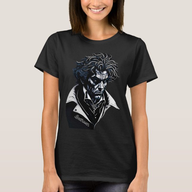 Ludwig van Beethoven Portrait Composer Classical M T-Shirt (Front)