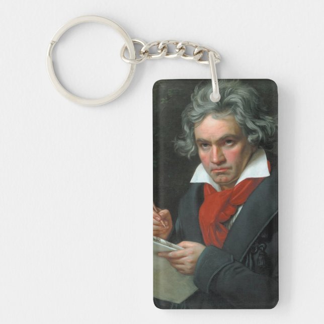 Ludwig van Beethoven Portrait Key Ring (Front)