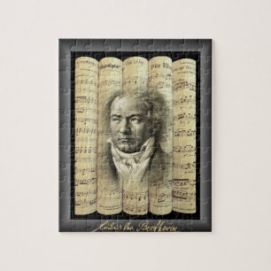 Ludwig van Beethoven~Rolled Classical Sheet Music~ Jigsaw Puzzle
