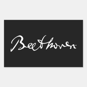 Ludwig van Beethoven signature autograph classical Rectangular Sticker