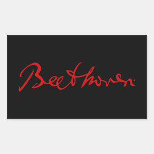 Ludwig van Beethoven signature autograph classical Rectangular Sticker