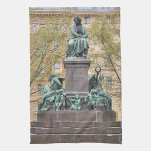 Ludwig Van Beethoven Statue Tea Towel