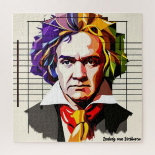 Ludwig van Beethoven Vibrant Unique Jigsaw Puzzle