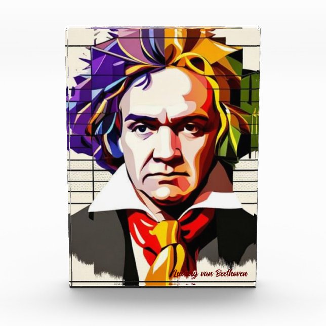 Ludwig van Beethoven Vibrant Unique Photo Block (Front)