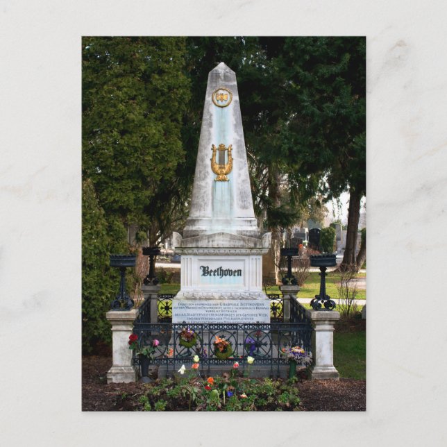 Ludwig Van Beethoven's Grave Postcard (Front)