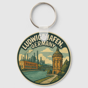 Ludwigshafen Germany City Art Key Ring