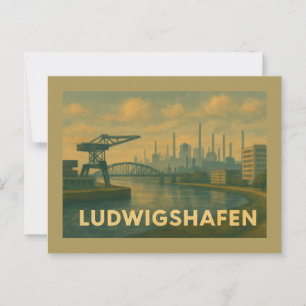 Ludwigshafen Germany City Art Postcard