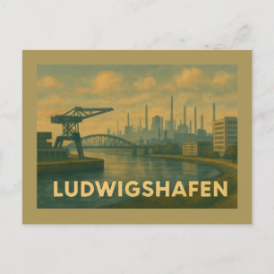 Ludwigshafen Germany City Art Postcard