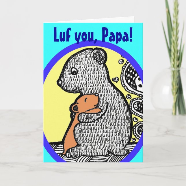 Luf You, Papa - Father's Day Card (Front)