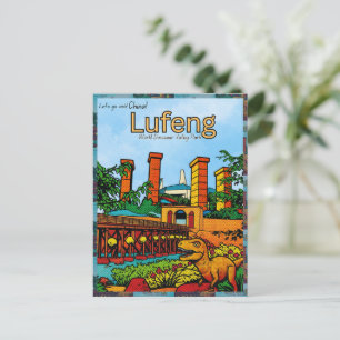 Lufeng China Dinosaur Valley travel  Postcard