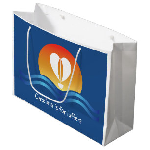Luffers Sunset_heart-shaped sails_Catalina Large Gift Bag