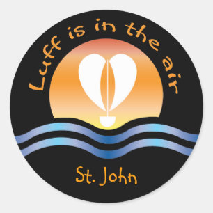 Luffers Sunset_Luff is in the air St. John Classic Round Sticker