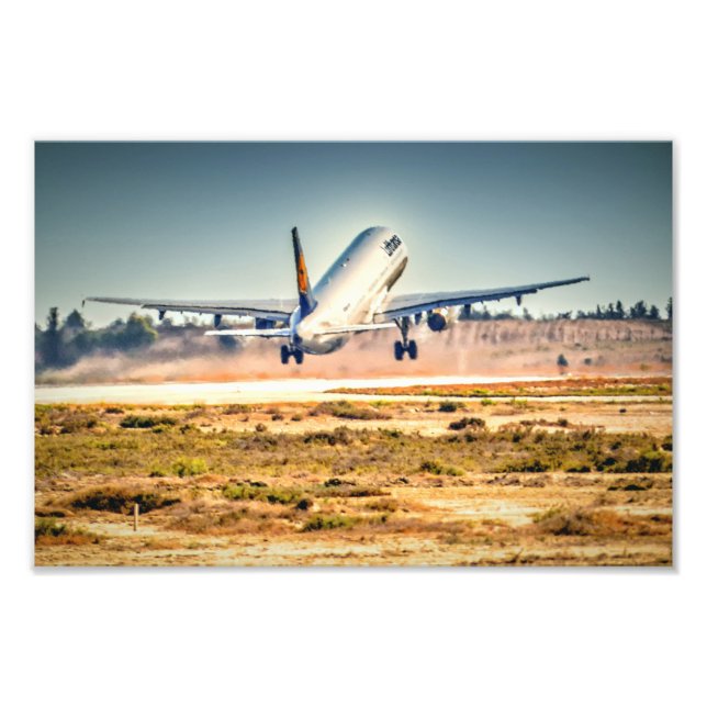 Lufthansa takeoff photo print (Front)
