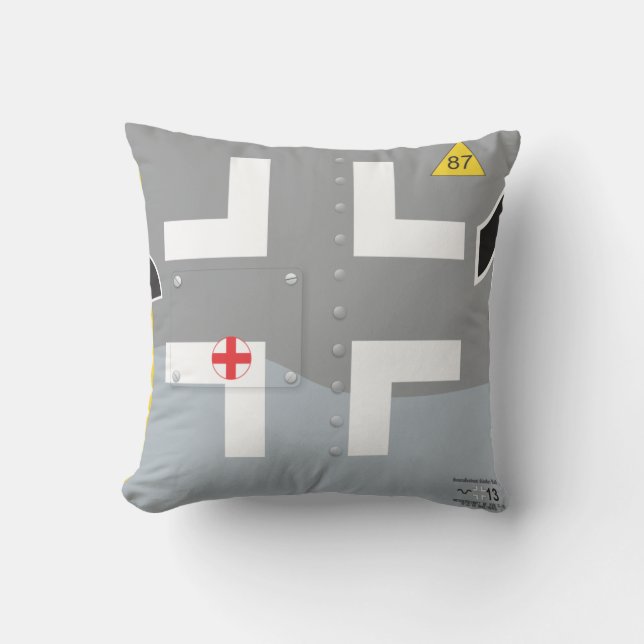 LUFTWAFFE FIGHTER WWII CUSHION (Front)