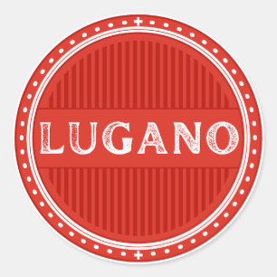 Lugano City Pride Emblem – Swiss Identity Classic Round Sticker