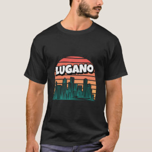Lugano Retro Switzerland Vintage Swiss Travelling T-Shirt