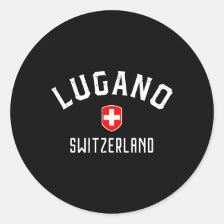 Lugano Switzerland Classic Round Sticker