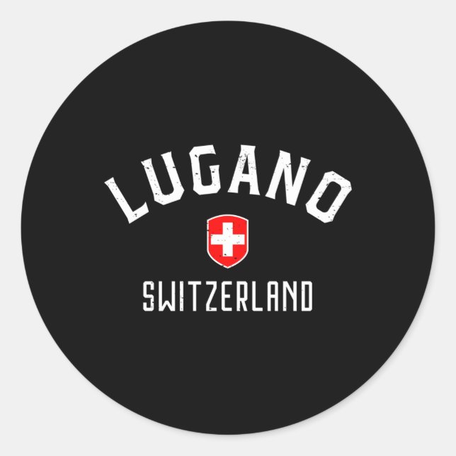 Lugano Switzerland Classic Round Sticker (Front)