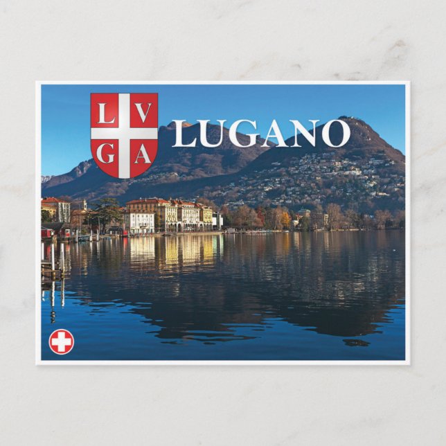 Lugano - Switzerland Holiday Postcard (Front)