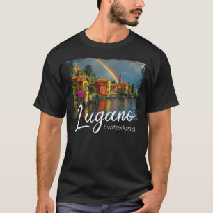 Lugano Vintage Switzerland Alps Hiking Lake T-Shirt