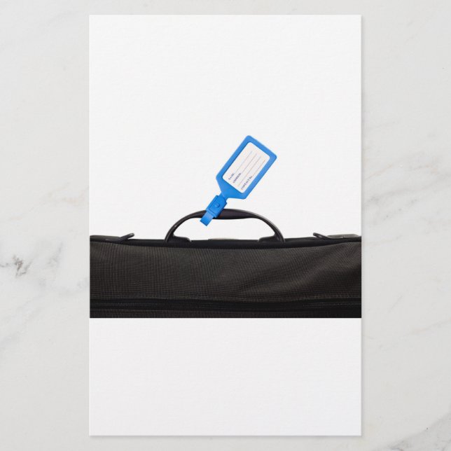 Luggage bag with identification tag stationery (Front)