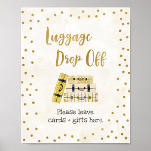 Luggage Drop Off Bridal Shower Sign