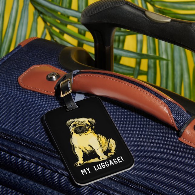 Luggage for pug owners tag (Front Insitu 1)