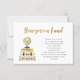 Luggage + Globe Honeymoon Fund enclosure card