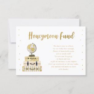 Luggage + Globe Honeymoon Fund enclosure card
