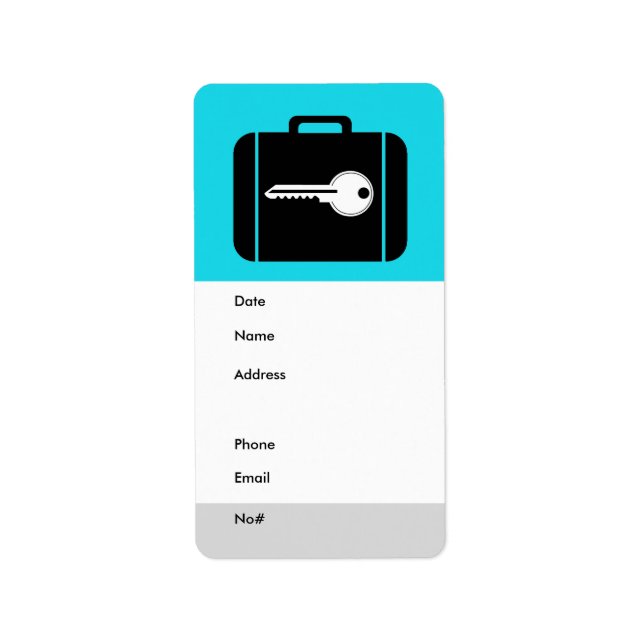 Luggage Label Blue (Front)