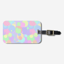Luggage label pastel colors