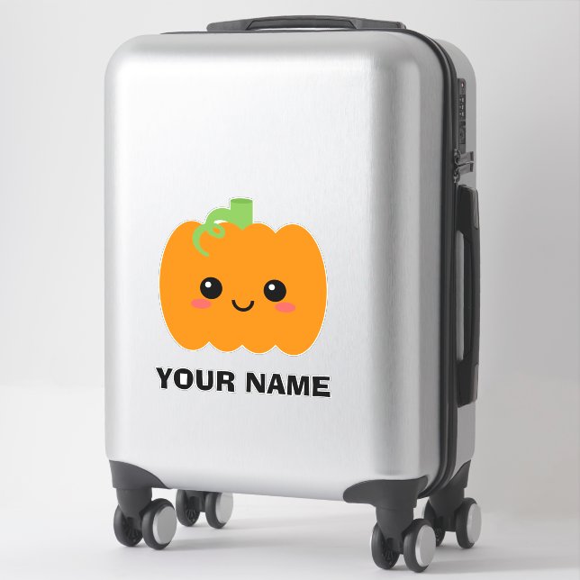 Luggage Name Sticker, Cute Pumpkin (Suitcase)