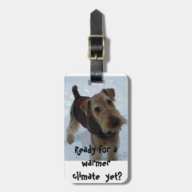 Luggage Tag Airedale Terrier (Front Vertical)
