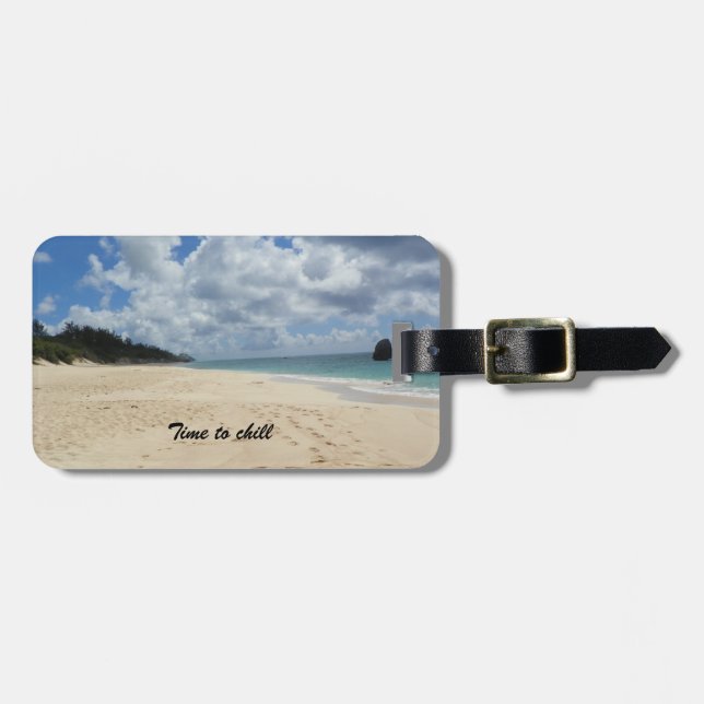Luggage tag Beach scene (Front Horizontal)