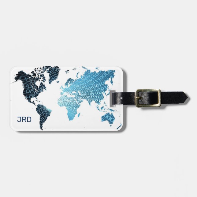 Luggage Tag_Binary Map Tag (Front Horizontal)